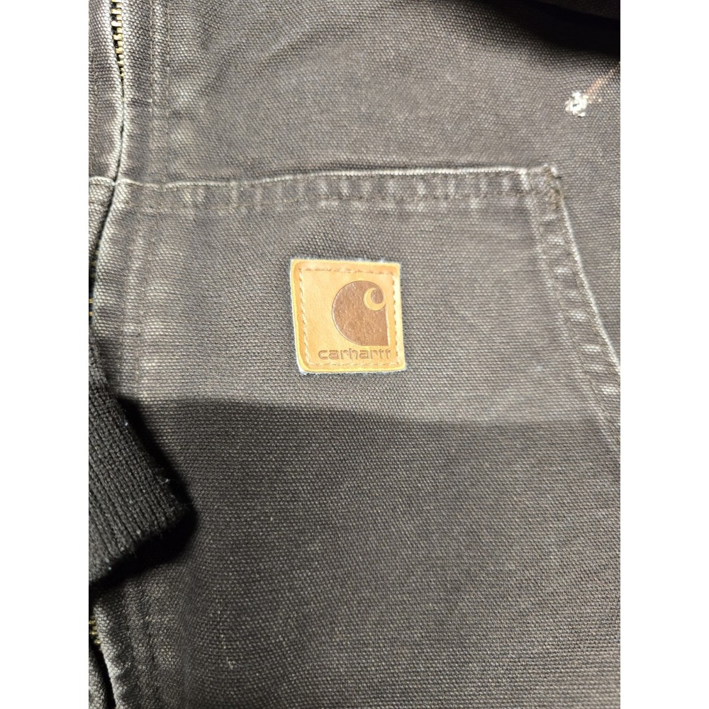 Carhartt Jacket Mens 3XL Vintage Brown J130 Quilted Lined Hooded Distressed‎ - Picture 3 of 16